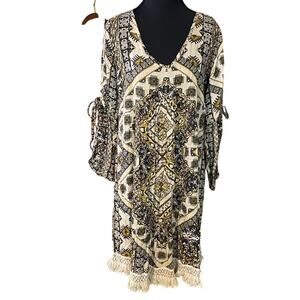 Take two artsy Bohemian Patterned Dress with Tassels medium vintage art teacher